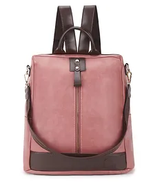 VISMIINTREND Vegan Leather Casual Backpack Purse Pink - 11 Inches