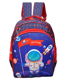 Happile Space theme School Bag Blue and Red- Height 18 Inches