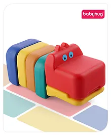 Babyhug Little Hippo Shape Stacking Toy Multicolour - 6 Pieces