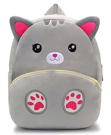 Frantic Premium Quality Soft design Grey Jolly Cat Plush Bag - 14 Inches