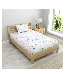 Haus & Kinder Cotton Bedsheet Under The Sea-White & Blue