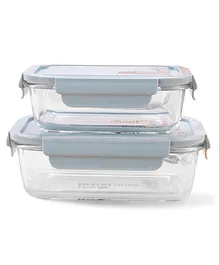 The Better Home Borosilicate Stackable Food Containers Pack of 2 - Blue