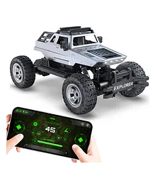 Mirana 4WD Explorer C-Type USB Rechargeable App Controlled RC Car Toy - Silver