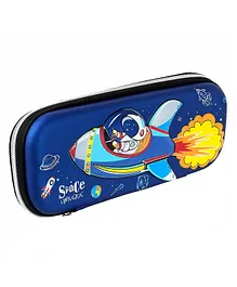 New Pinch 3D Eva Space Rocket Pencil Case Pouch Organizer - Blue  ( Design May Vary)