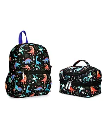 Baby Jalebi Dino Mini Backpack & Lunch Bag Black - 14 Inches