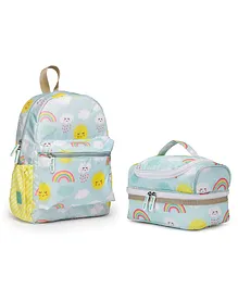 Baby Jalebi Sun Print Mini Backpack & Lunch Bag Blue - 14 Inches