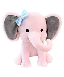 Frantic Premium Soft Toy Pink Daisy Elephant for Kids - Height 25 cm