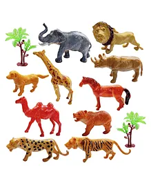 FunBlast Realistic Wild Animal Figure Toy Set of 10 - Multicolour