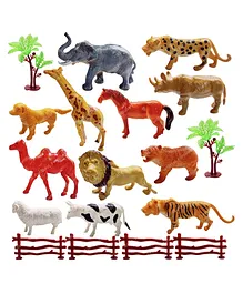 FunBlast Realistic Animal Figure Toy Set of 12 - Multicolour