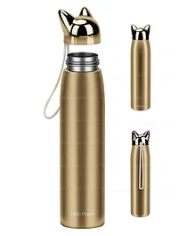 FunBlast Insulated Water Bottles Thermos with Cute Cap Gold - 320 ml