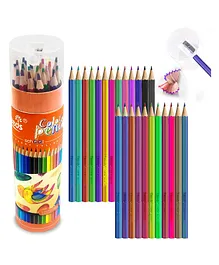 FunBlast Colour Pencils Set Colorful Soft Wax Pencils Pack of 24 - Multicolour
