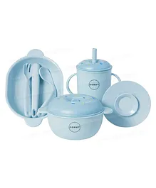 FunBlast Donut Theme Tableware Set for Toddlers - Blue