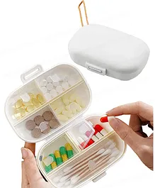 FunBlast Pills Medicine Organizer Box with 7 Compartments  White