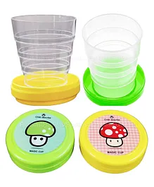 FunBlast Folding Collapsible Magic Cup Pack of 2 - 180 ml (Color May Vary)