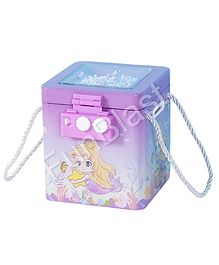 FunBlast Piggy Bank with Password Lock Mermaid Print - Purple