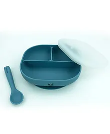 Starkiddo Food Grade Silicone Meal Set - Dusty Blue