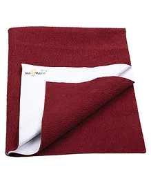 Neonate Care Microfiber Insta Dry Waterproof Baby Bed Protector Dry Sheet for Babies Small - Maroon