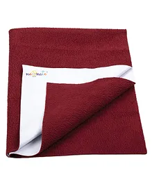 Neonate Care Microfiber Insta Dry Waterproof Baby Bed Protector Dry Sheet for Babies (Large, Maroon)