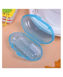 Neonate Care Silicone Baby Finger Brush for kids with Case - Blue