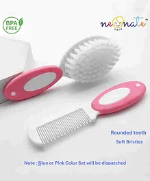 Neonate Care Elegant Baby Hair Brush and Comb Set - Multicolor