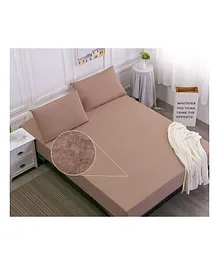 Neonate Care WaterProof Cotton Blend Mattress Protector King Size Bedsheet - Beige