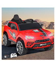 Babyhug Battery Operated Electrical Suv Ride On Jeep With Remote Control Music & Lights - Red