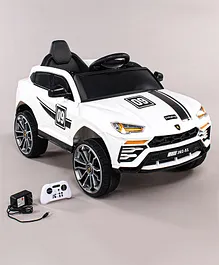Babyhug Battery Operated Electrical Suv Ride On Jeep With Remote Control Music & Lights - White