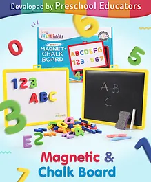 Intelliskills 2 in 1 Magnet & Chalk Board - Multicolour