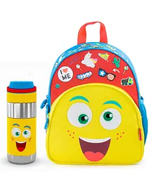 Basic School Combo Mad Eye Smash School Pack Cleanlock Stainless Steel Bottle Yellow- 12 Inches