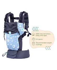 Soulslings Frost Cotton Aseema Handsfree Baby Carrier Fully Adjustable - Light Blue