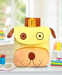 Babyhug Dog Faced Soft Toy Bag Yellow & Peach - 13 Inches