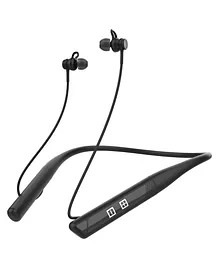 GIZMORE MN224 Ultra in Ear Bluetooth Neckband with Upto 60H Playtime Touch Controls IPX4 & Quick Charge- Black