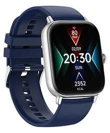Gizmore GizFit FLASH BT Calling Smartwatch with 1.85 Inch Big Display SpO2 Smartwatch - Blue & Silver