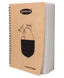 Sundaram A5 Sized Unruled Sketch Book - 100 Pages