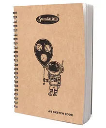 Sundaram A5 Sized Unruled Sketch Book - 100 Pages