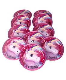 Karmallys Unicorn Print Paper Plates Purple - Pack of 10