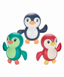 Negocio Wind Up Swimming Penguin Bath Toy Toddlers Swimming Floating Playing Toy in Bathroom Beach Pool Colorful Water Toys Pack of 3 - Multicolour