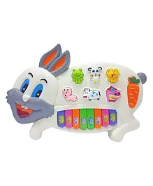 Negocio Musical Rabbit Piano Musical Toy with Flashing Light & Sound (Colour May Vary)