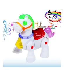 Negocio Battery Operated Rotating Lighting Musical Dancing Unicorn Toy (Color May Vary)