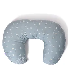 Mi Arcus Gingham Burpy Feeding Pillow - Blue