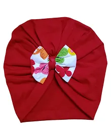 BABY Charm Bow Applique Solid Cap - Red