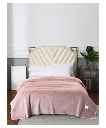 URBAN DREAM DOUBLE BLANKET WAFFLE PATTERN SOLID - PINK