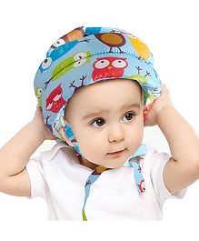 ORTIS Adjustable Cushioned Baby Safety Helmet Blue Small Elephant (Print May Vary)