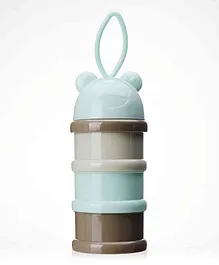 KidDough Portable Baby Food & Milk Powder Container 3 Separate Layers of Storage for Different Items - Blue