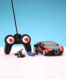 Playzu Bugatti Battery Operated RC Car Toy - Red & Black