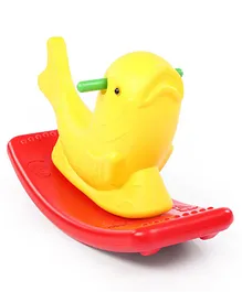 Little Fingers Fish Shaped Rocking Ride On - Yellow Red & Green