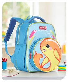 Babyhug School Backpack Dolphin Blue - 15.5 Inches