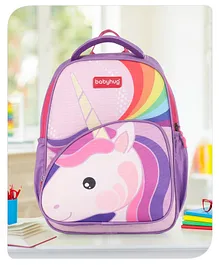 Babyhug School Backpack Unicorn Pink & Purple - 15.5 Inches