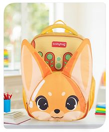 Babyhug School Backpack Fox Orange - 15.5 Inches