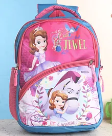 Sofia the First Kids School Bag Pink & Blue- 14 Inches (Color and Print May Vary)